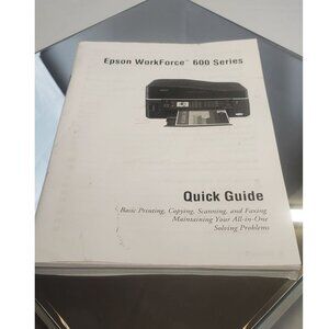 EPSON WorkForce 600 Series Quick Guide Manual CPD-25673